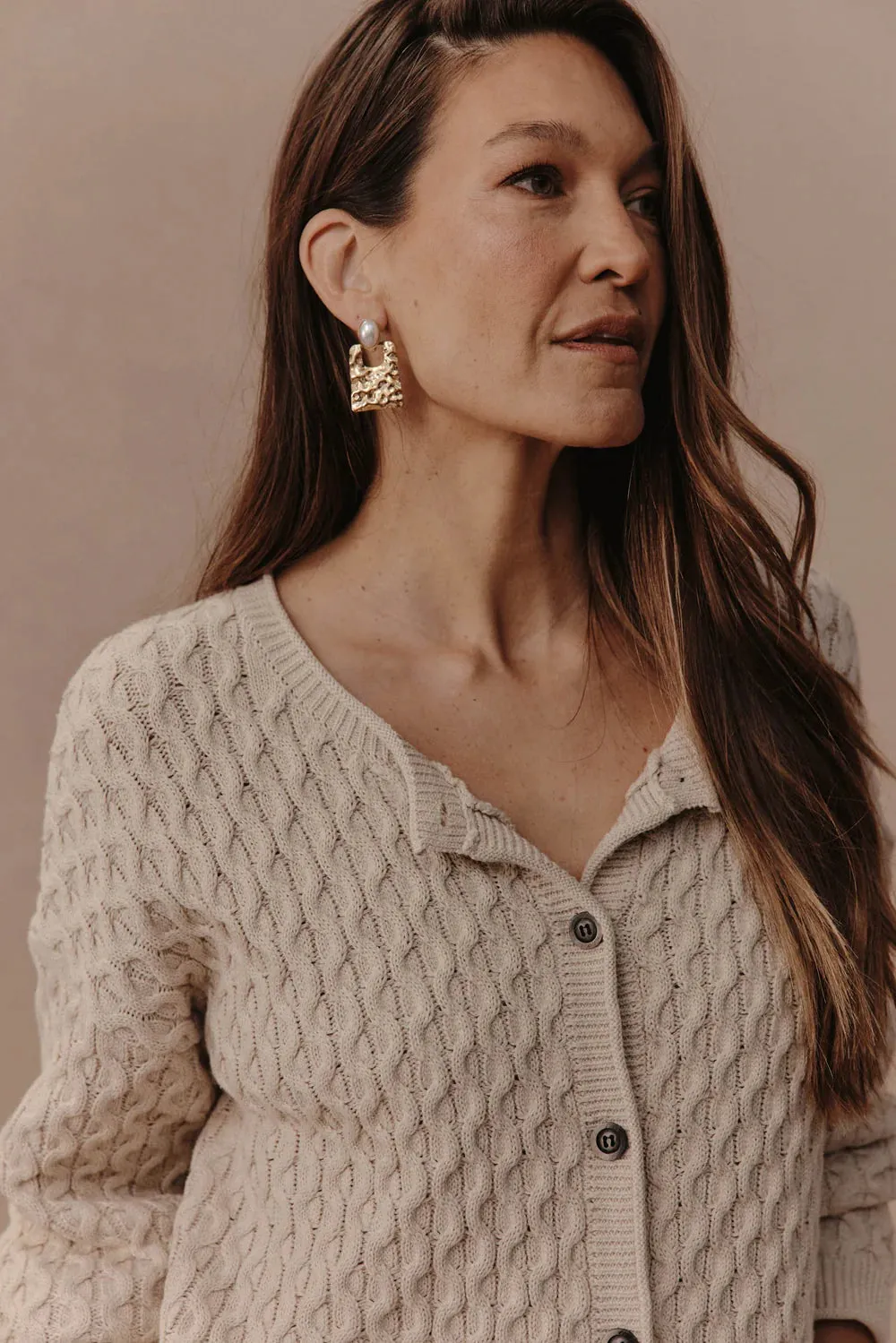 eb&ive Naviva Cardigan | Oat