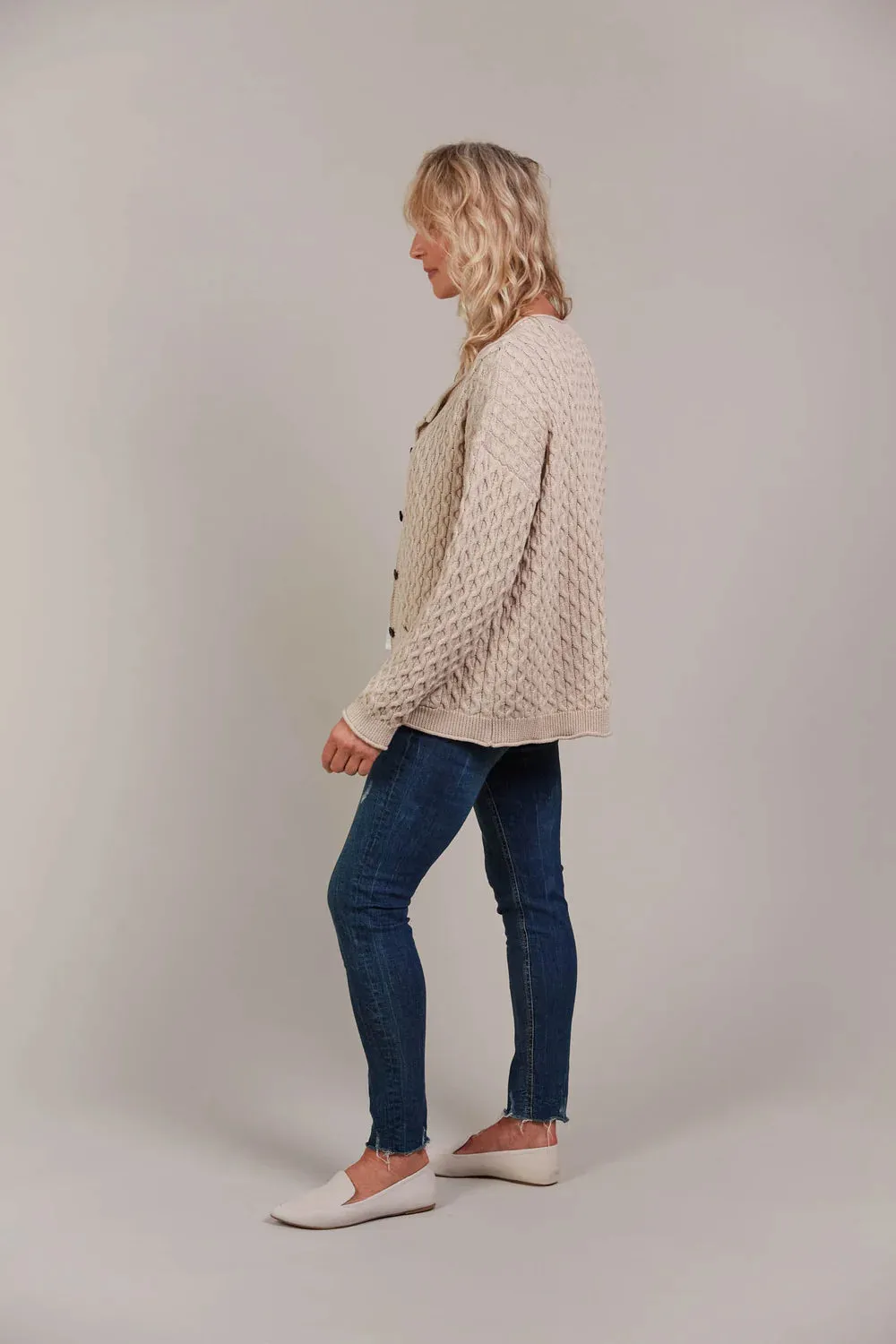 eb&ive Naviva Cardigan | Oat