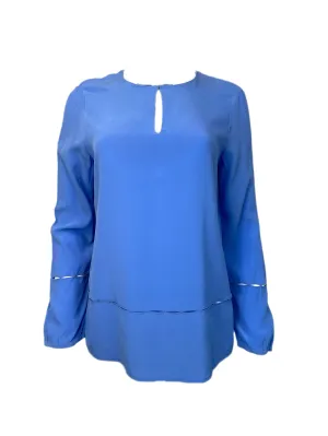 ECRU Women's Blue Cornfower Casual Blouse #3199 S NWT