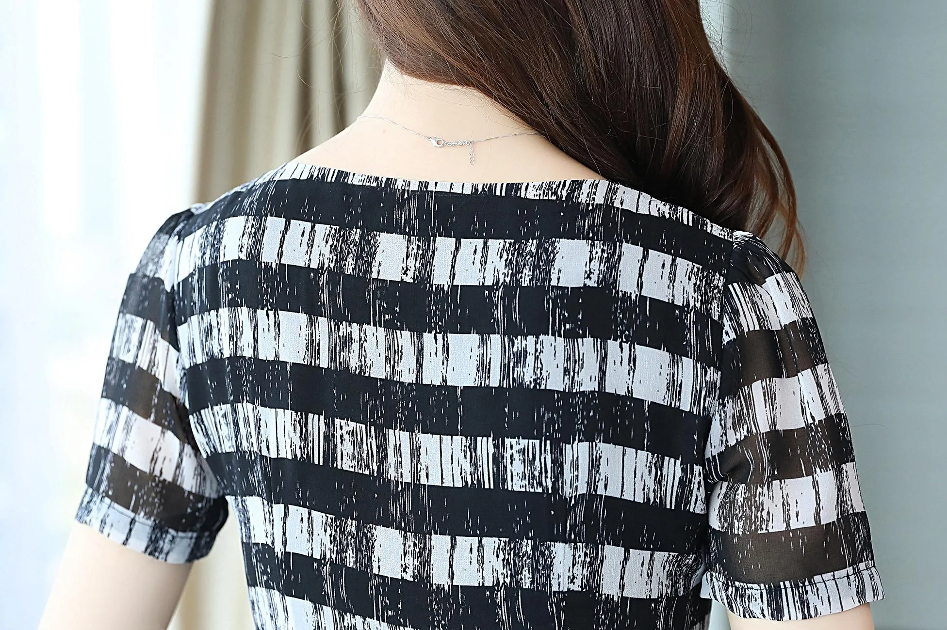 Elegant Corset Dress in Striped Design