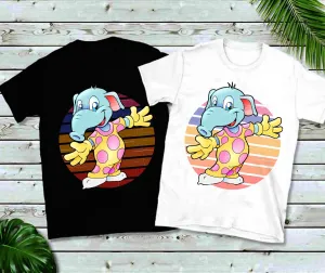 Elephant In Pjs Beach Colors | Kid&#39;s Shirt, Sleepover Party Shirt