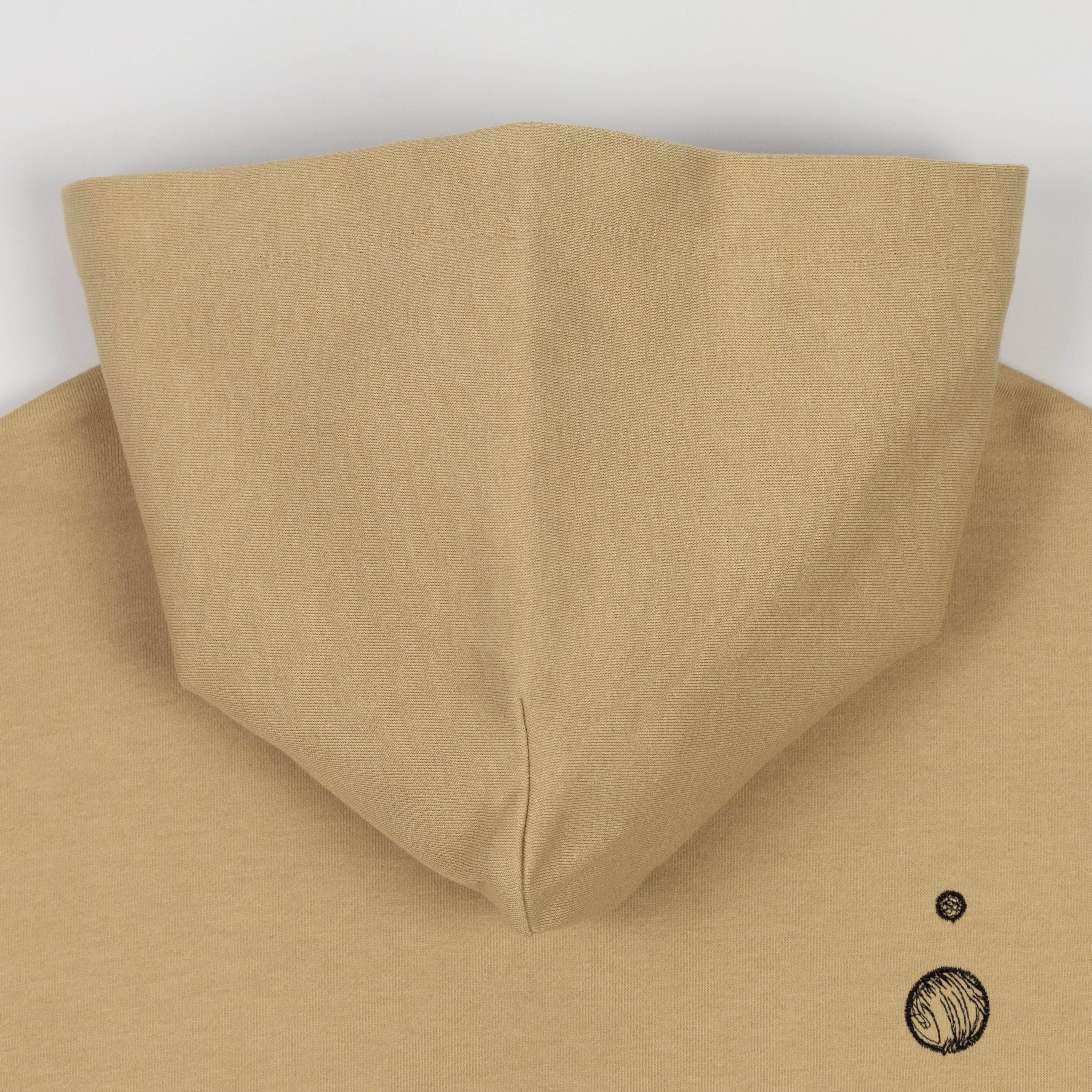 Embroidered Back Hoodie - Pale Khaki / Celestial