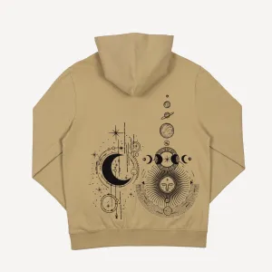 Embroidered Back Hoodie - Pale Khaki / Celestial