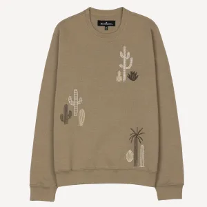 Embroidered Front Sweatshirt  - Elm / Cactus