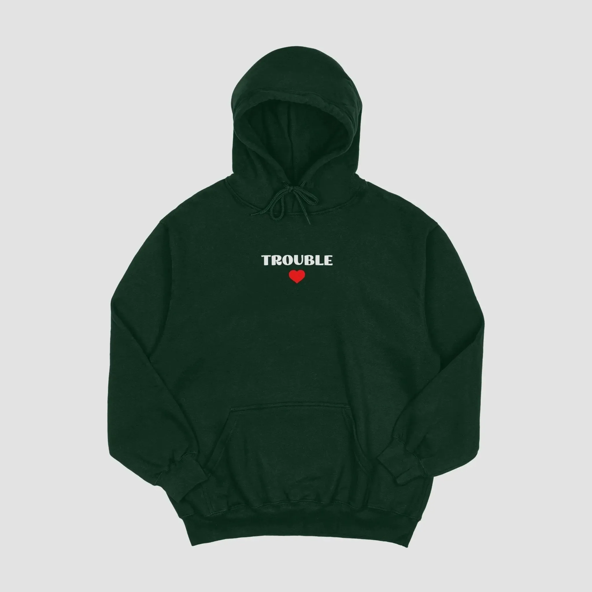 Embroidered Matching Unisex Hoodies - Where I Go Trouble Follows / I'm Trouble
