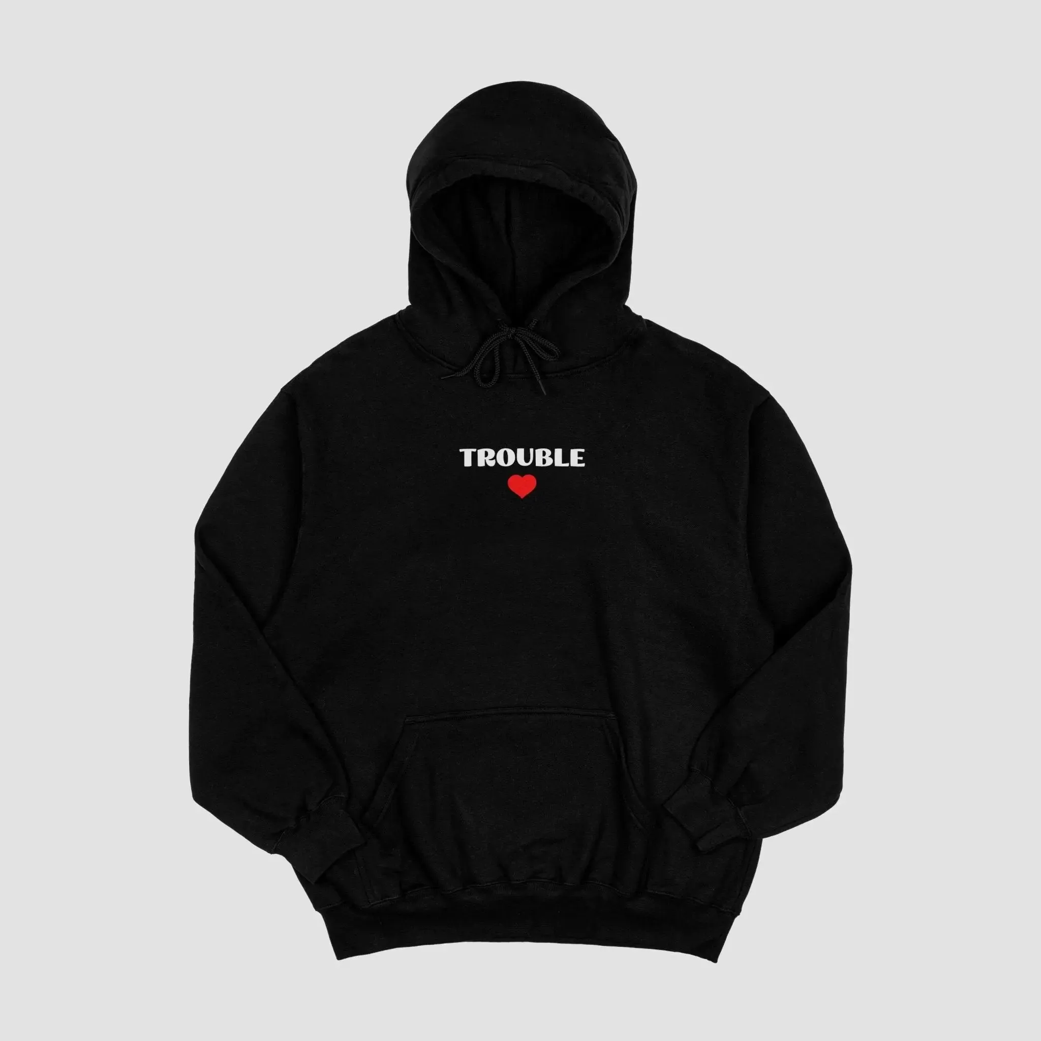 Embroidered Matching Unisex Hoodies - Where I Go Trouble Follows / I'm Trouble