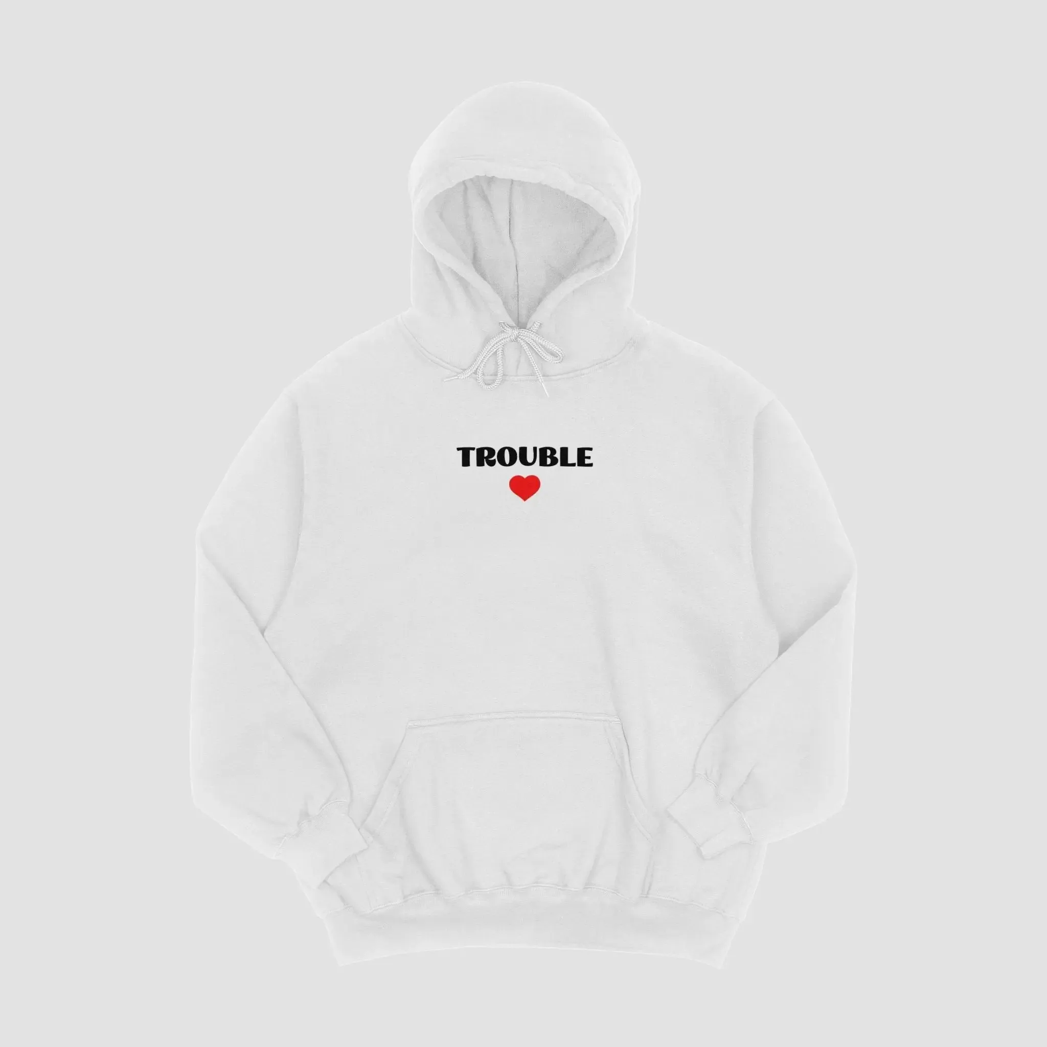 Embroidered Matching Unisex Hoodies - Where I Go Trouble Follows / I'm Trouble