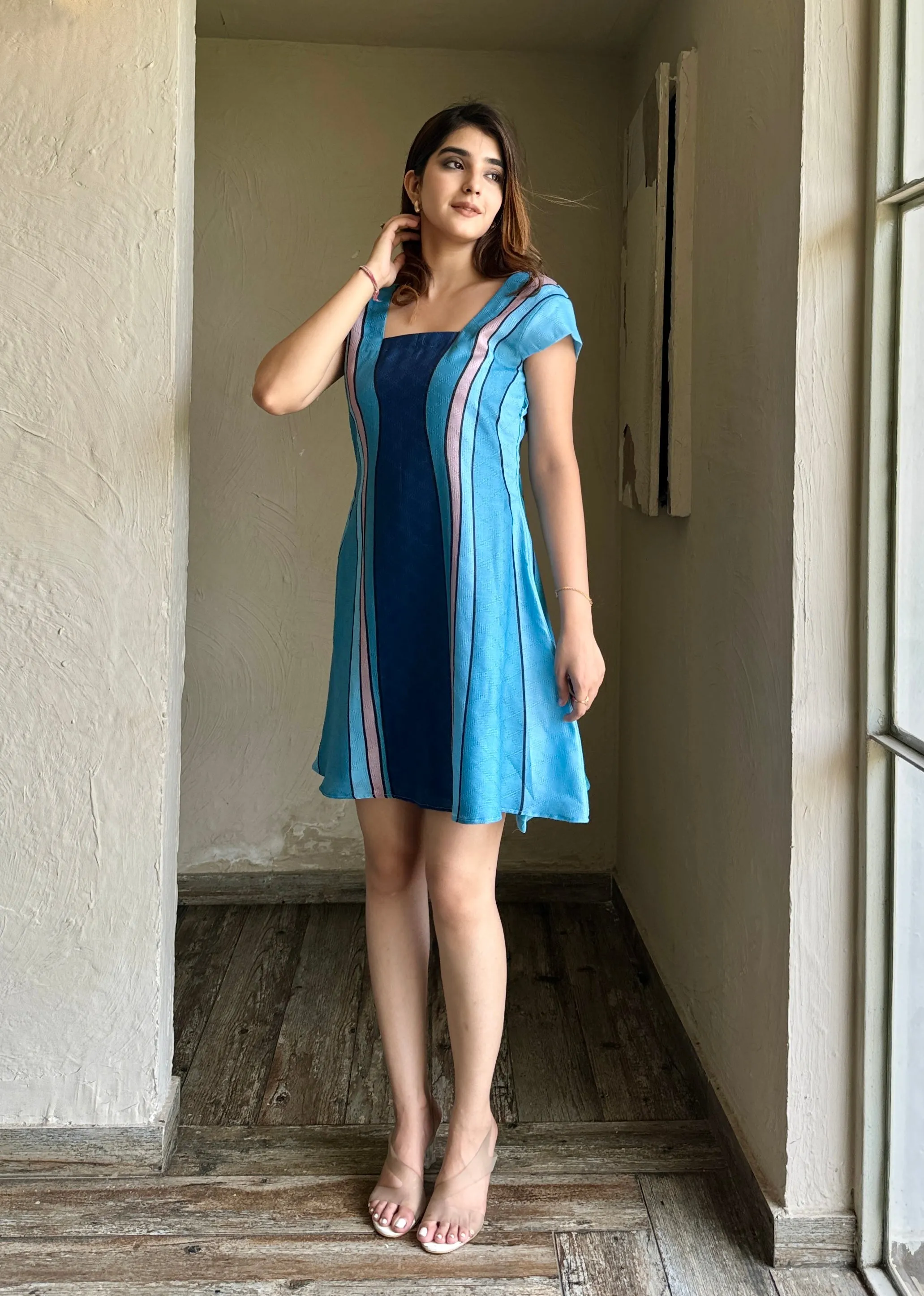 Emma Summer Blue Midi Dress