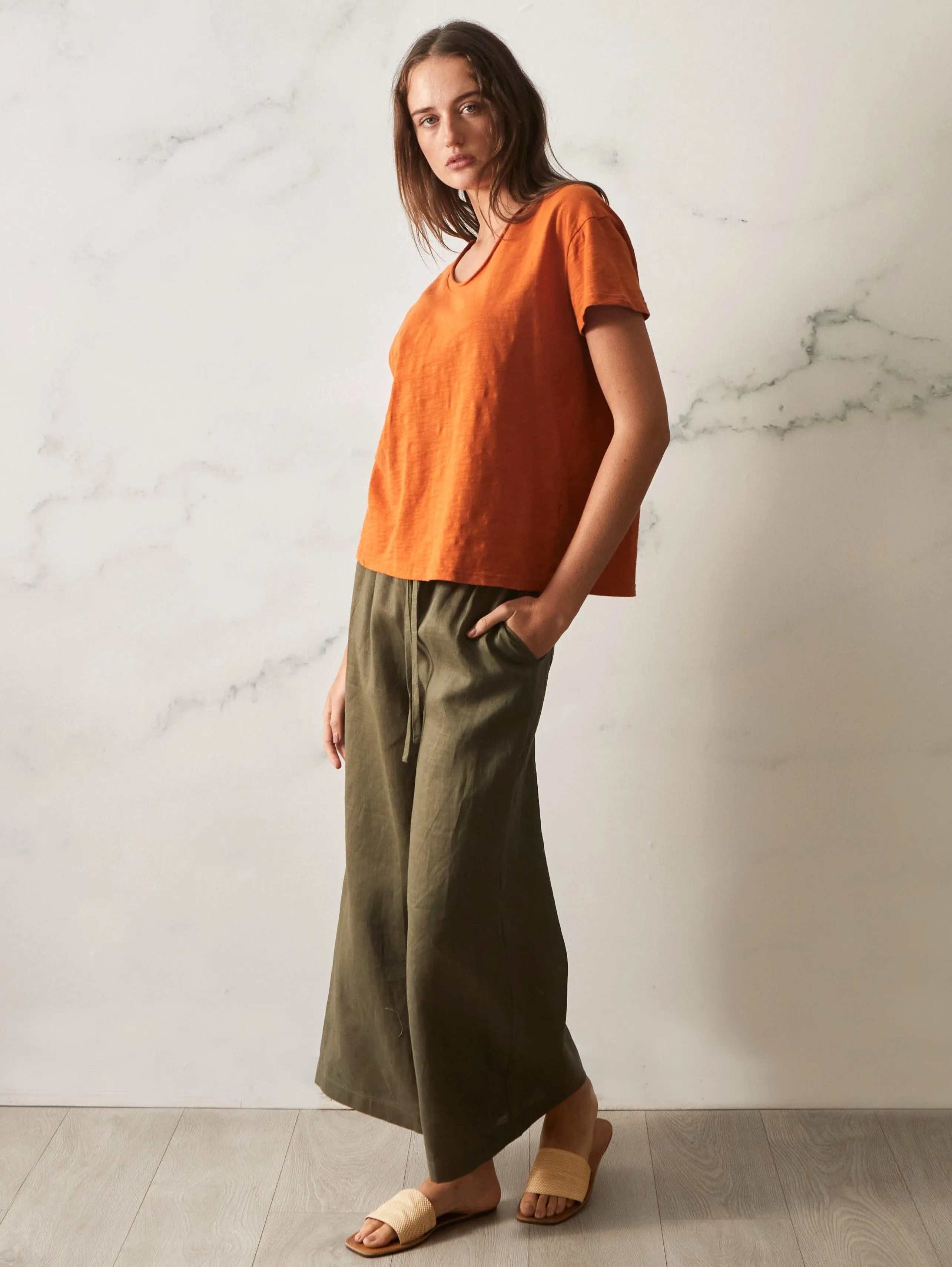 Erin Tee - Rust organic cotton