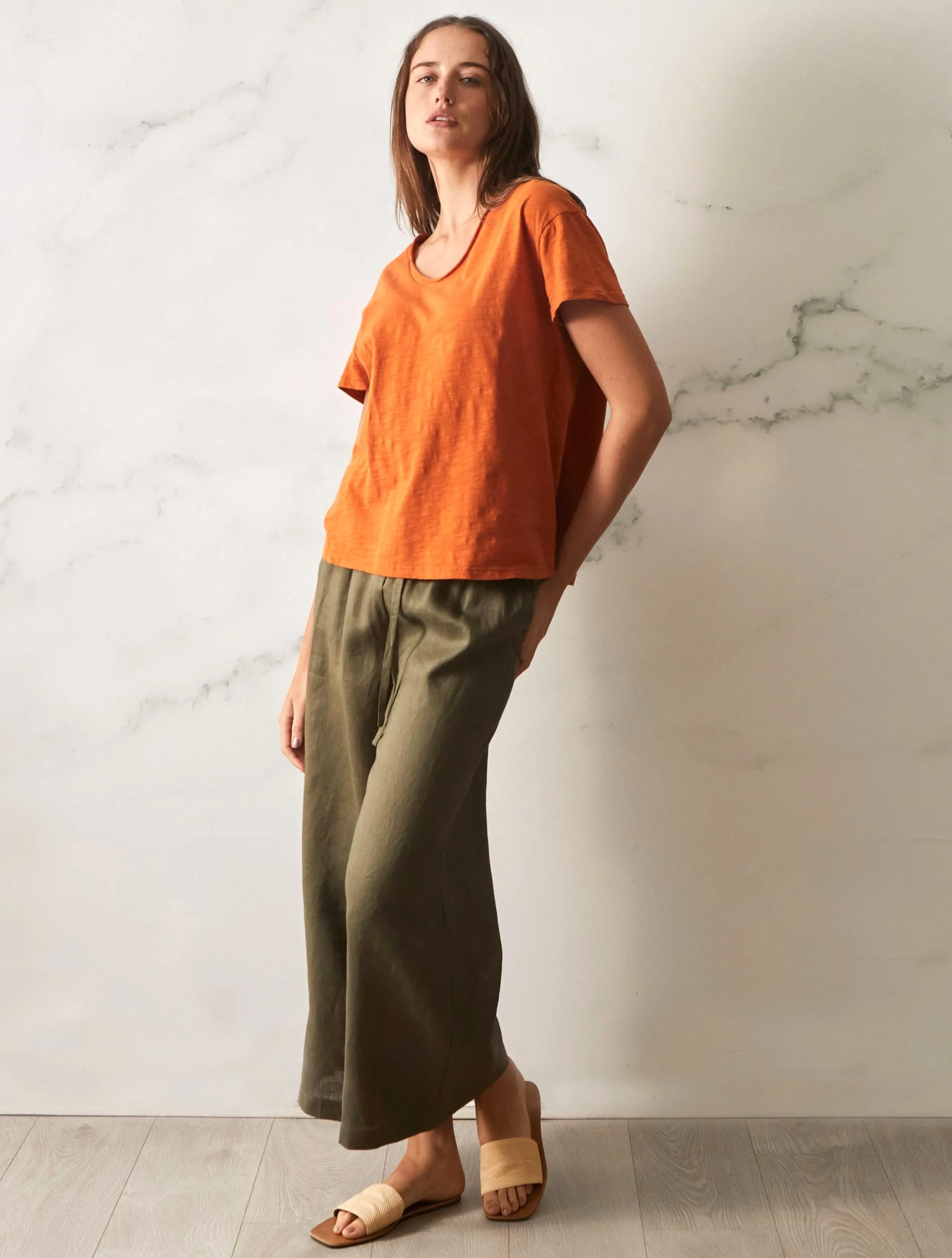 Erin Tee - Rust organic cotton