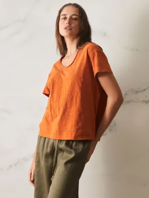 Erin Tee - Rust organic cotton
