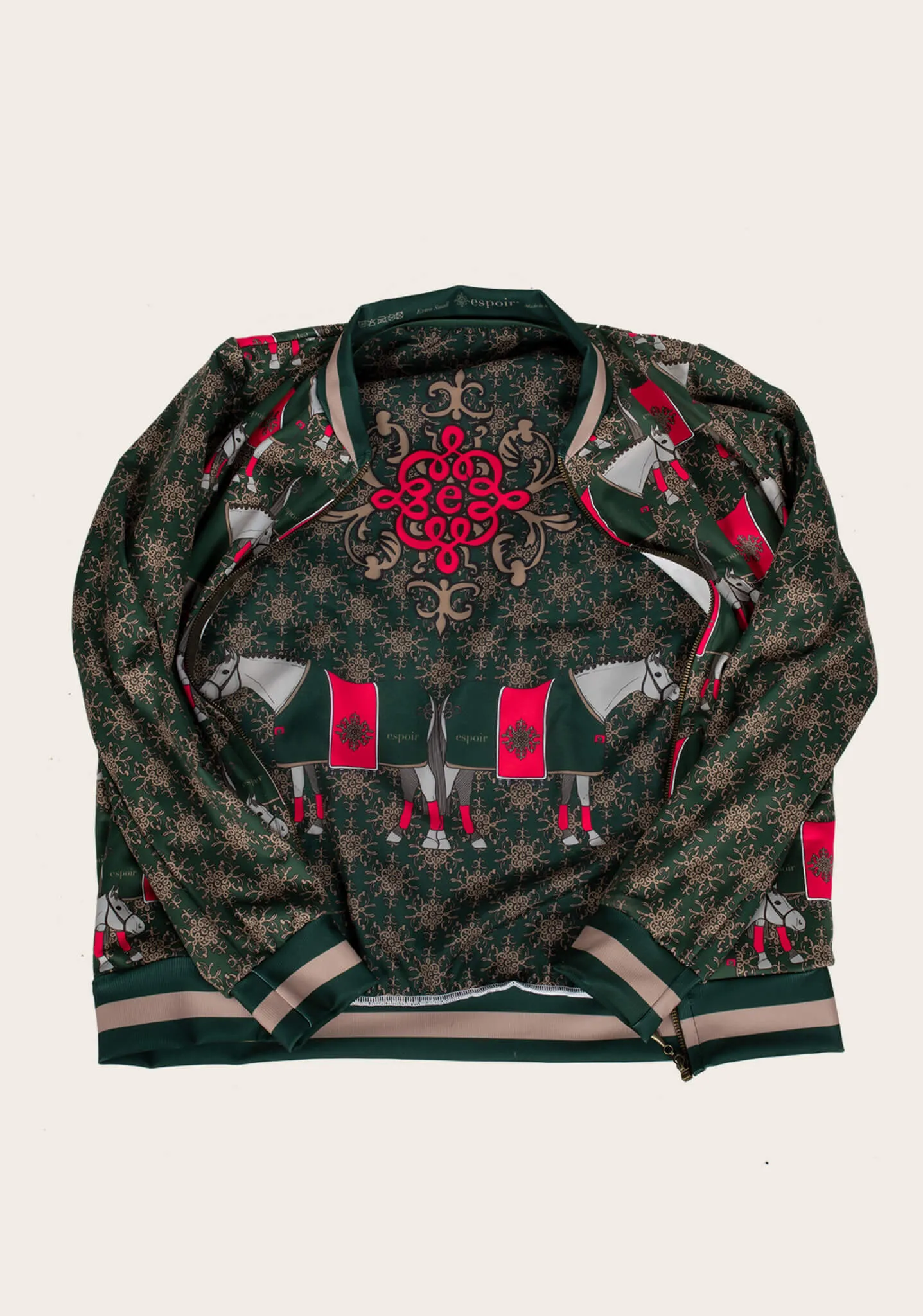 Espoir Green Blanketed Bomber Jacket