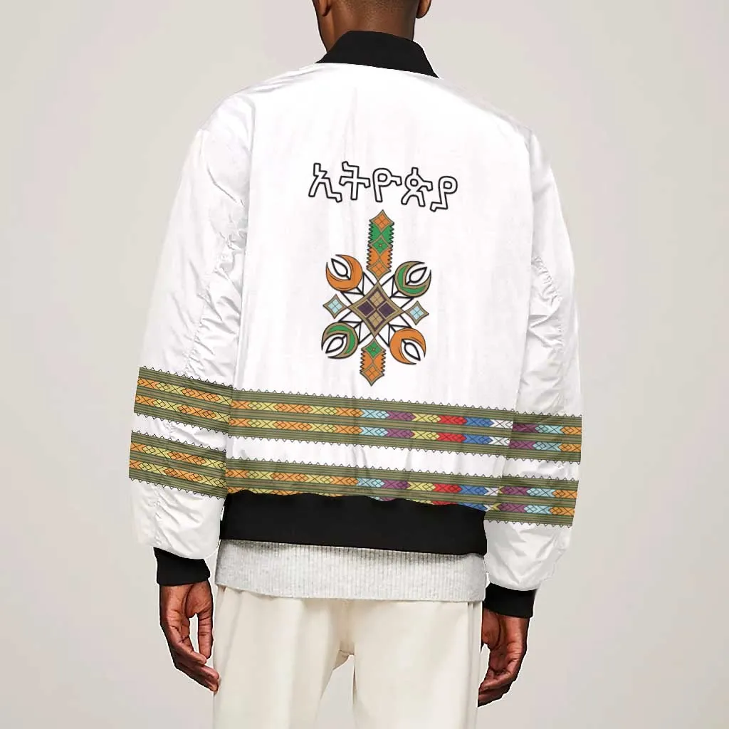 Ethiopia Bomber Jacket Ethiopian Traditional Habesha Style LT15