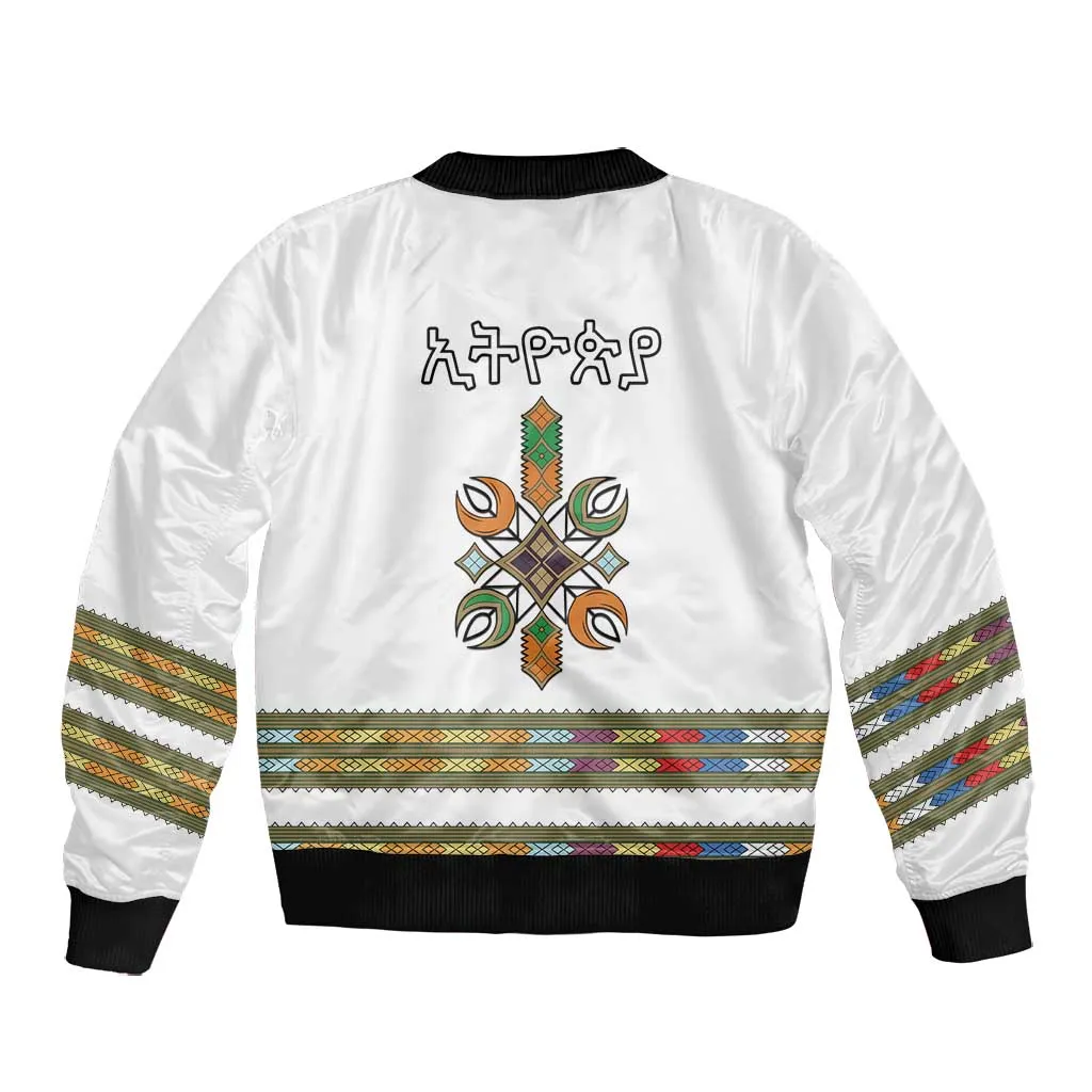 Ethiopia Bomber Jacket Ethiopian Traditional Habesha Style LT15
