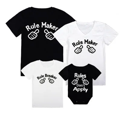 Family Matching Rule Maker Rule Breaker T-shirts