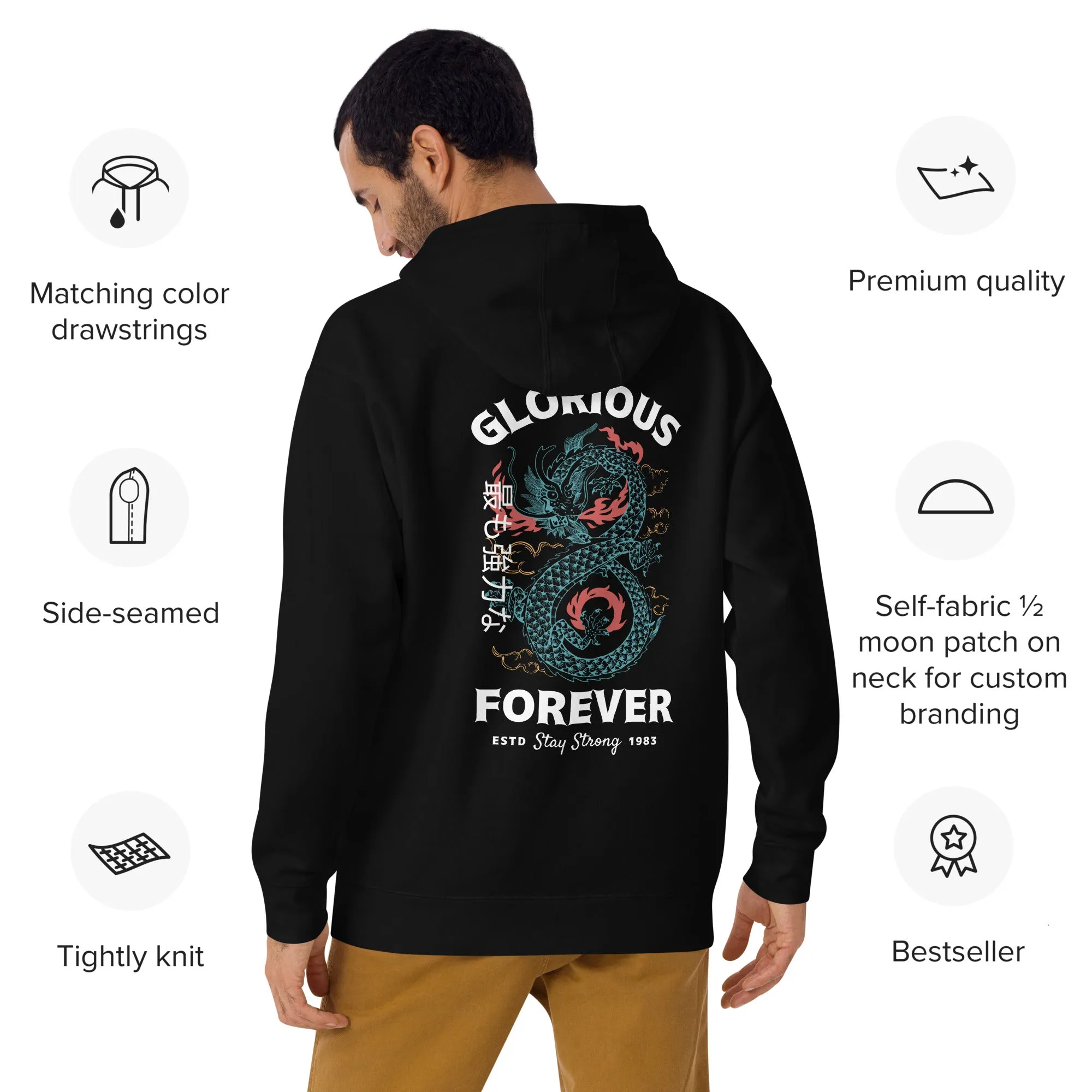 FASHIONABLE DRAGON JAPAN HOODIE BLENDS