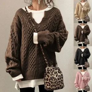 Fashionable knitted sweater for women