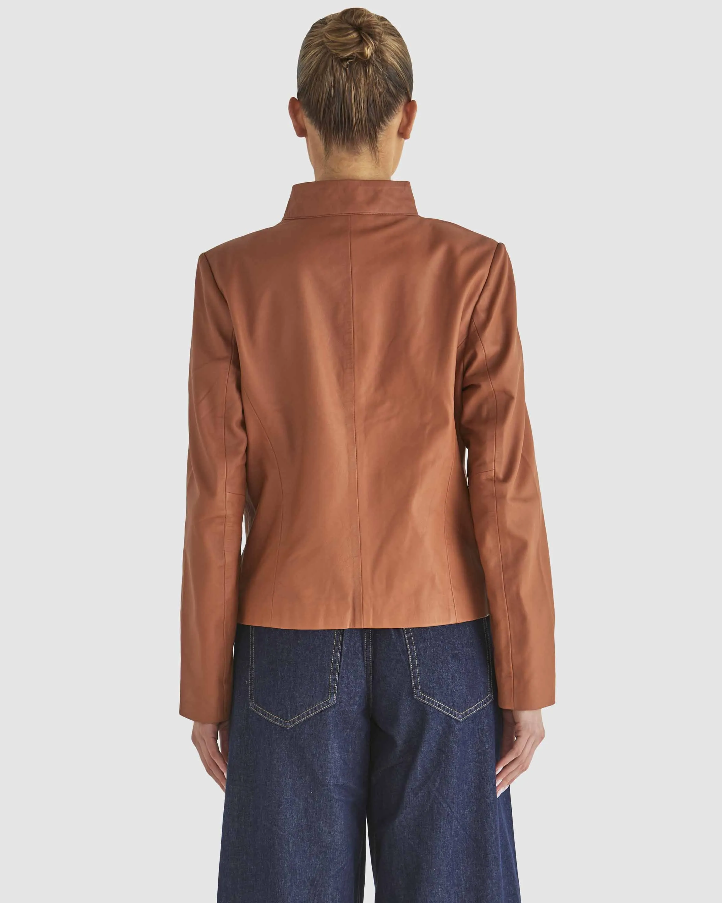 Fate Becker Airborne Leather Jacket - Tan