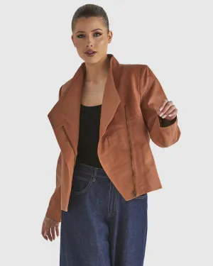 Fate Becker Airborne Leather Jacket - Tan