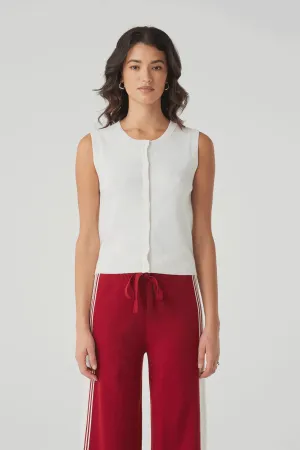 Finley Button Up Vest - Cream
