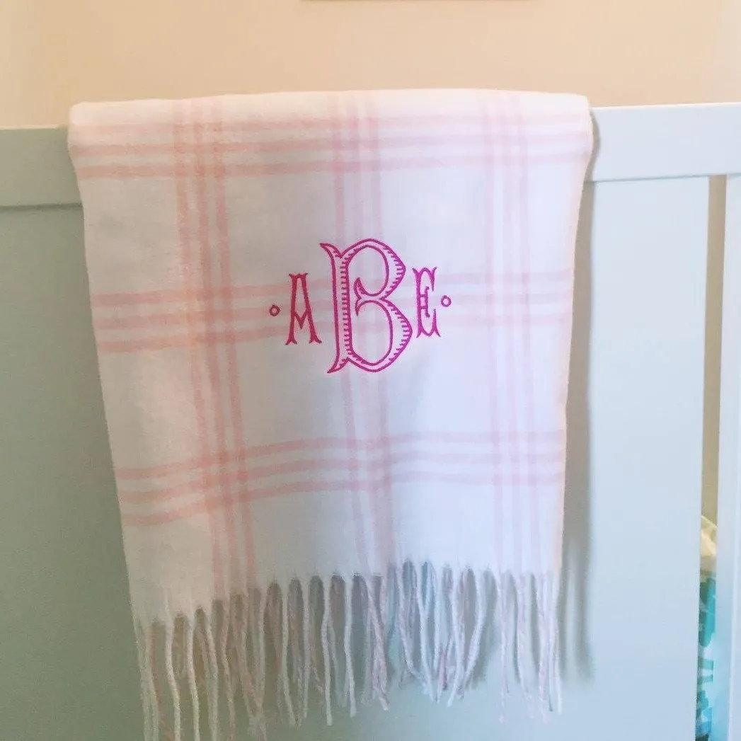Flannel Check Baby Blanket