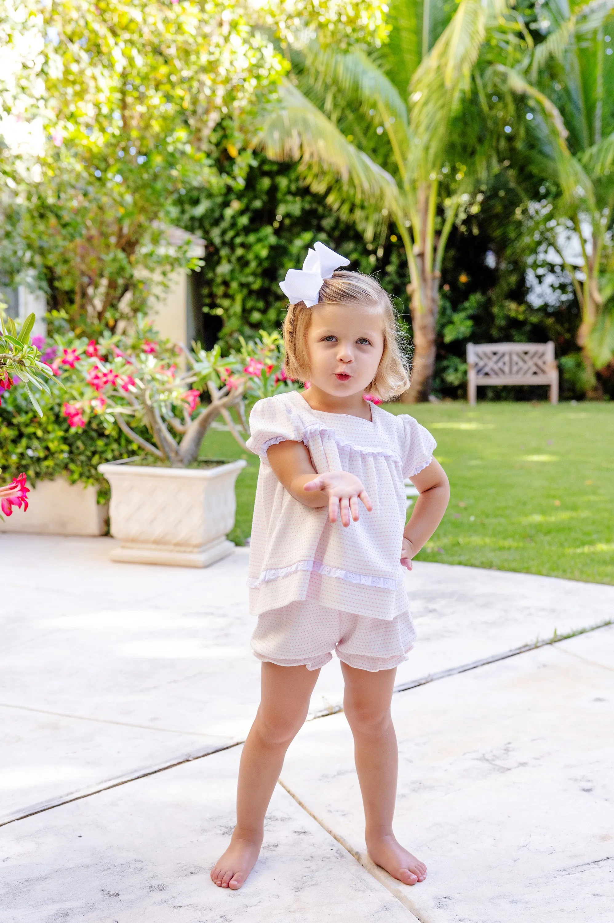 Flossy Frock Set - Darien Dot with Worth Avenue White