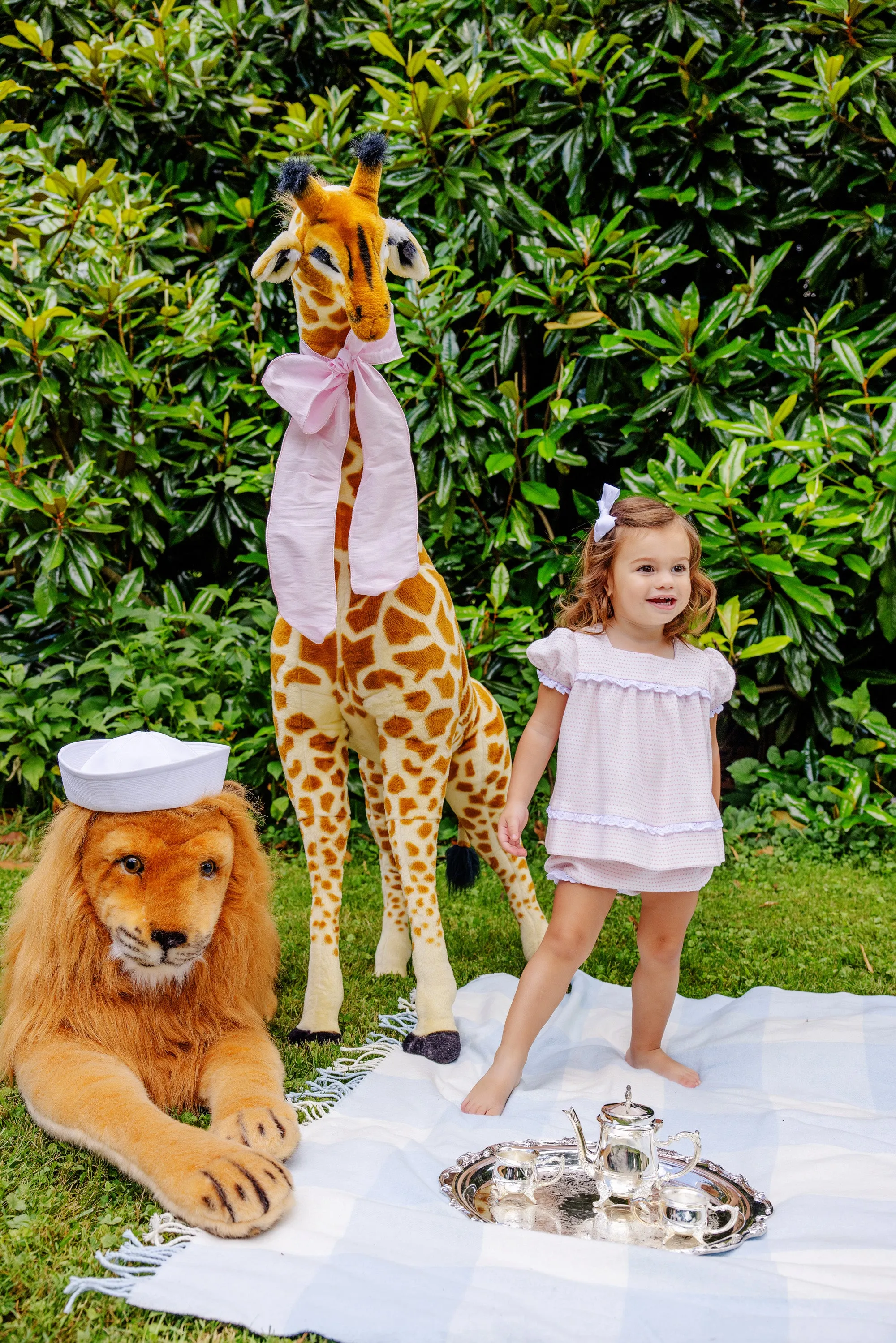 Flossy Frock Set - Darien Dot with Worth Avenue White