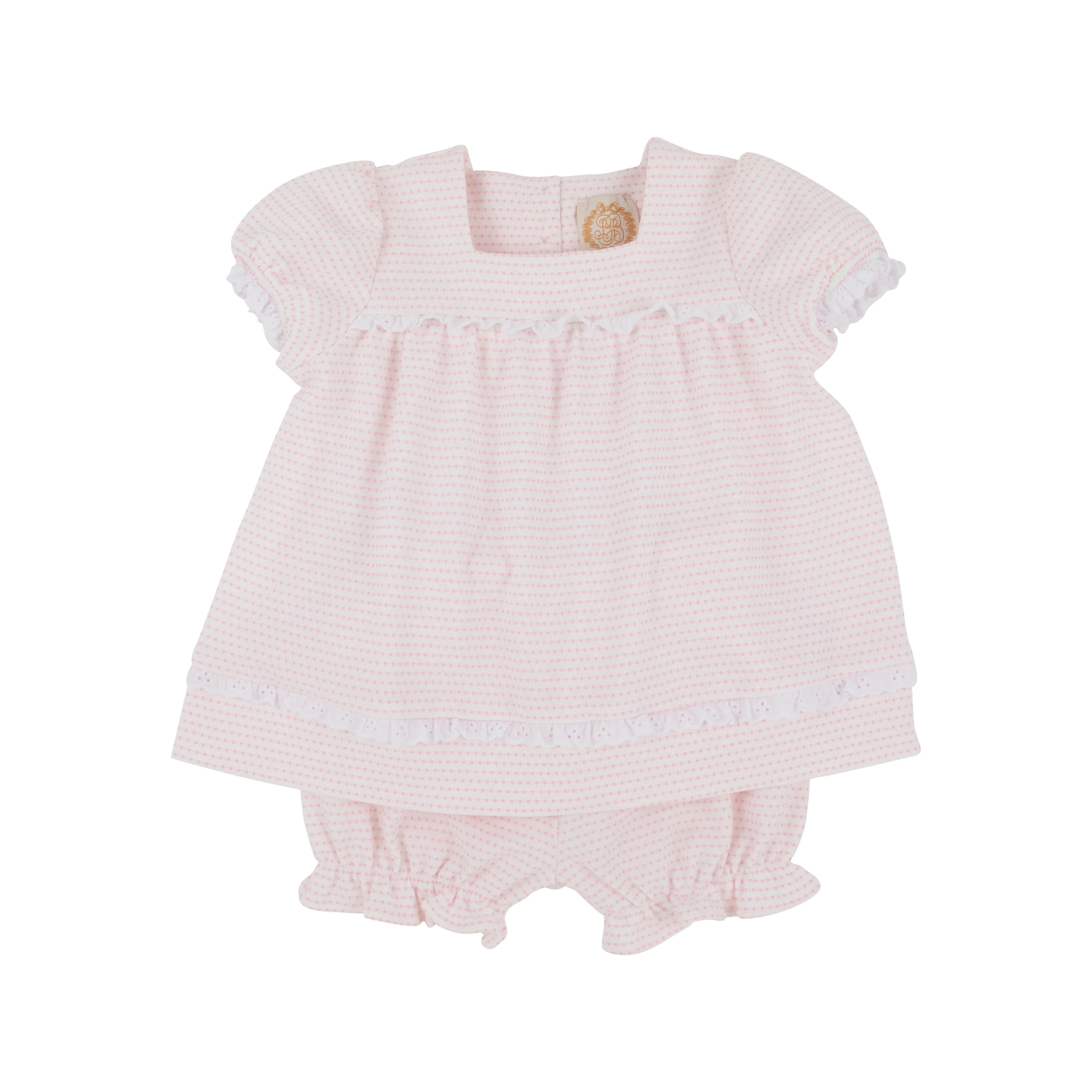 Flossy Frock Set - Darien Dot with Worth Avenue White
