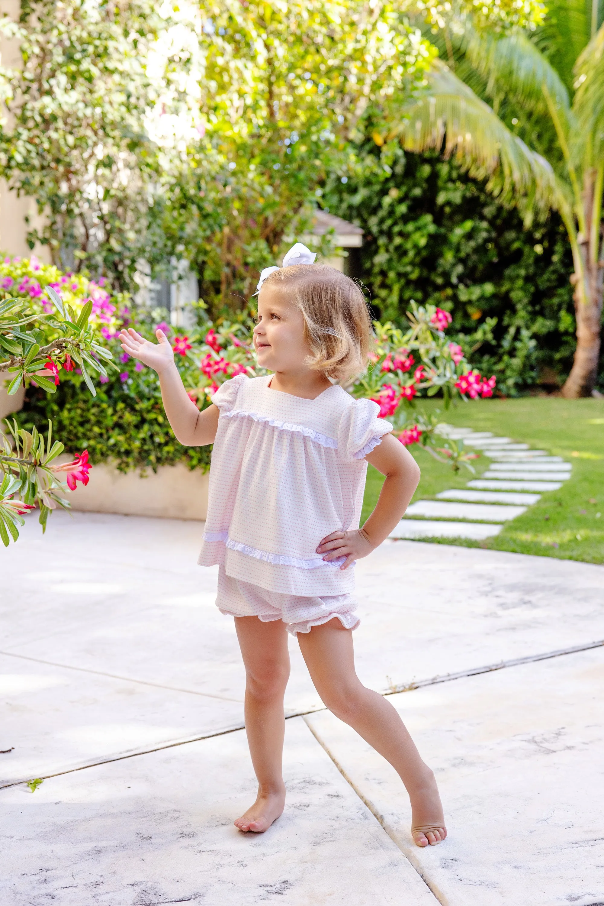 Flossy Frock Set - Darien Dot with Worth Avenue White