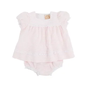 Flossy Frock Set - Darien Dot with Worth Avenue White