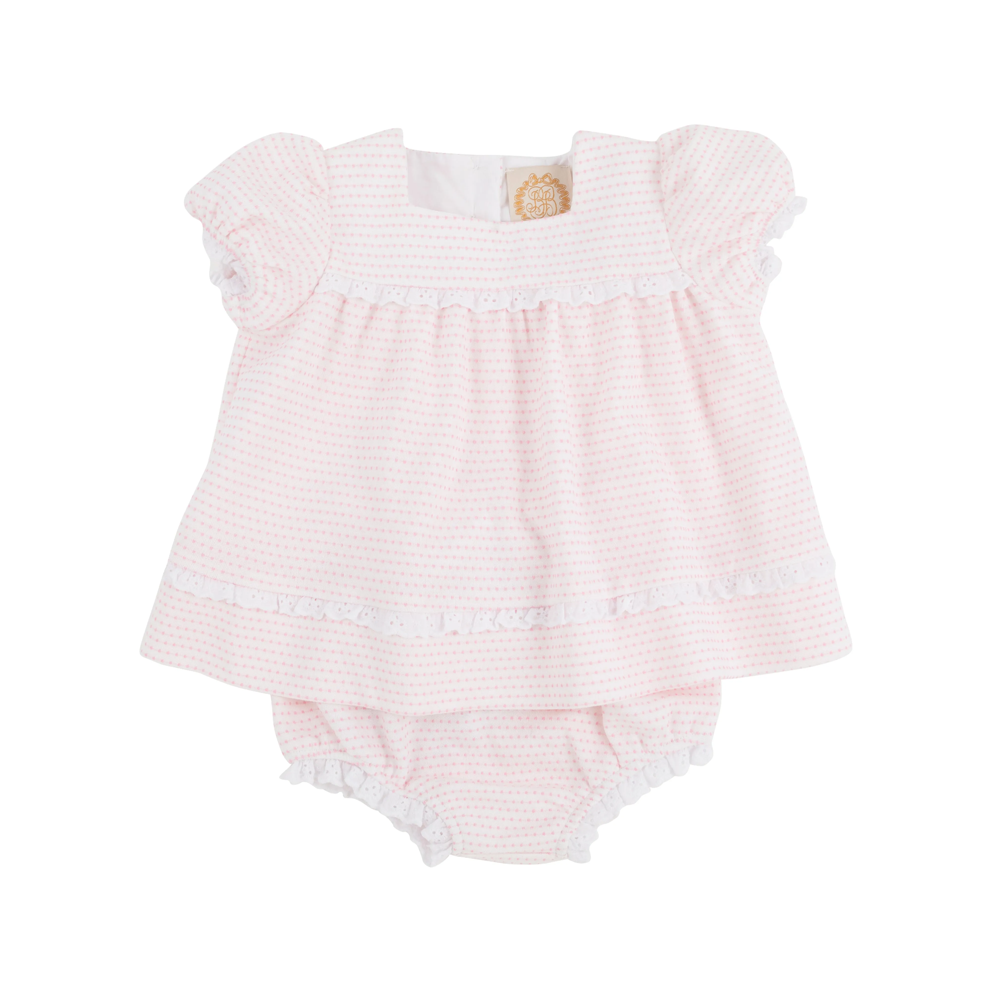 Flossy Frock Set - Darien Dot with Worth Avenue White