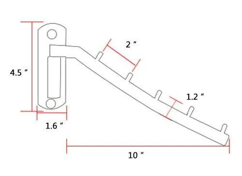 Folding Wall Mounted Clothes Hanger Rack Wall Clothes Hanger Stainless Steel Swing Arm Wall Mount Clothes Rack Heavy Duty Drying Coat Hook Clothing Hanging System Closet Storage Organizer - 1Pack