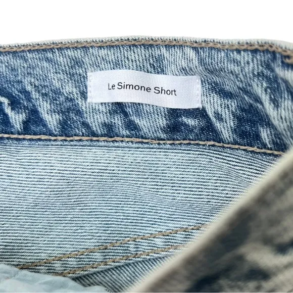 Frame Le Simone Short Raw After Cut-Off Jean Shorts in Richlake NWT Size 27
