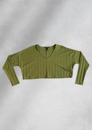 Frankie Boxy Crop Top - Green