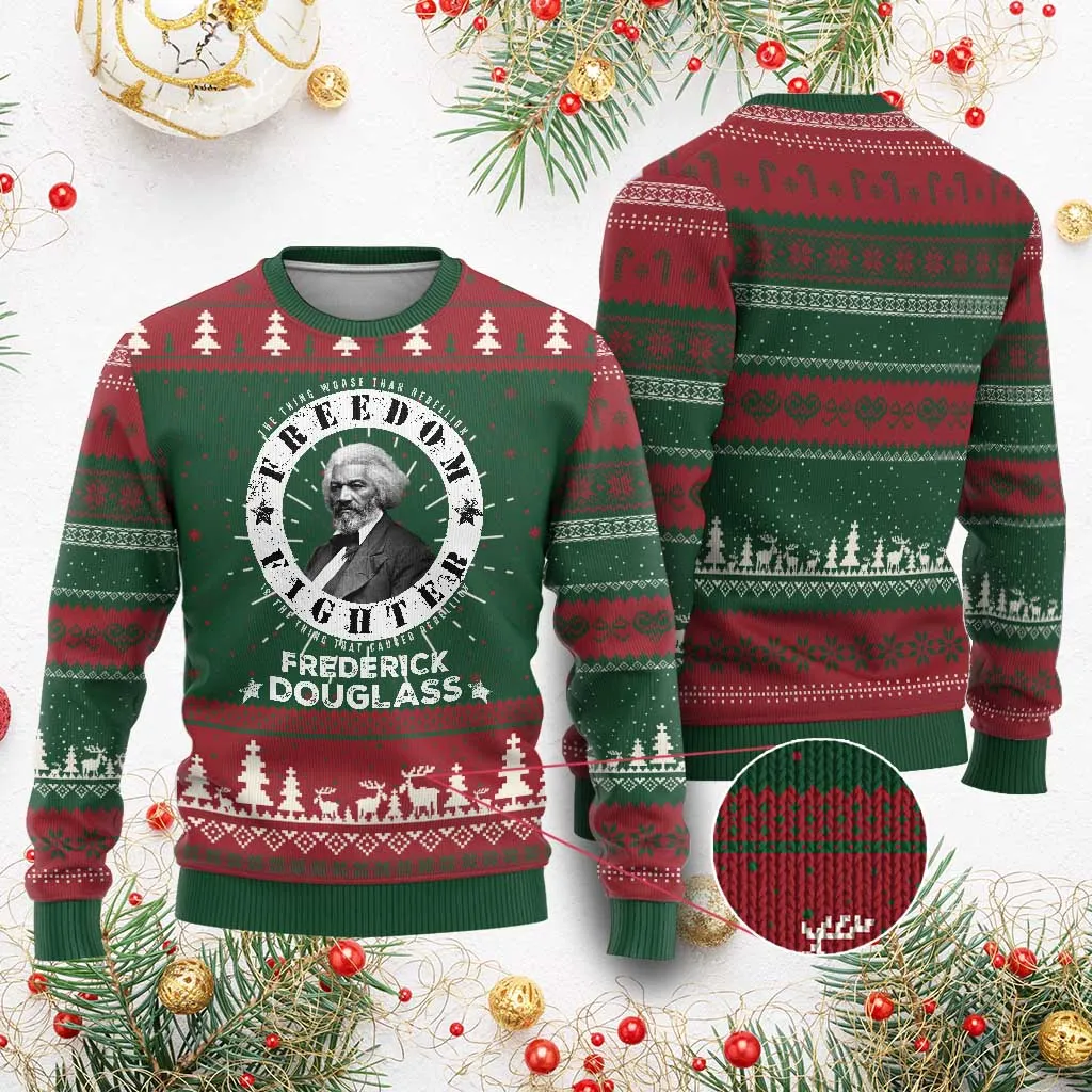 Frederick Douglass Ugly Christmas Sweater The Thing Worse Than Rebellion Is The Thing That Causes Rebellion TS09