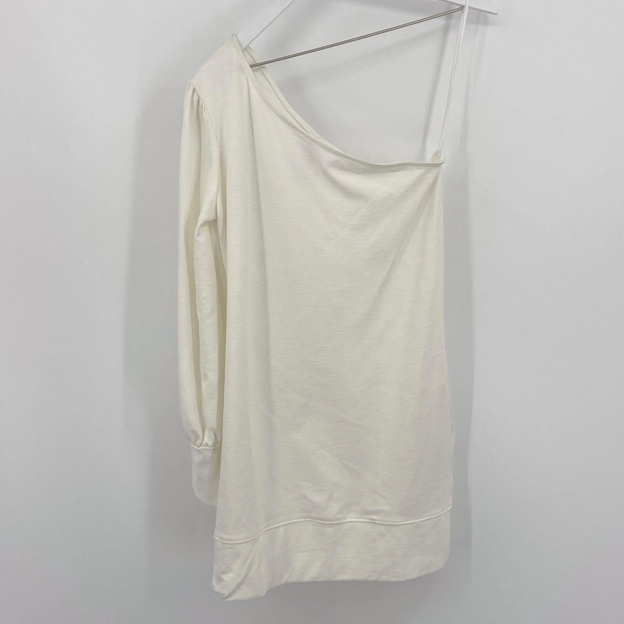 Free People White Zoya One Shoulder Pockets Dress