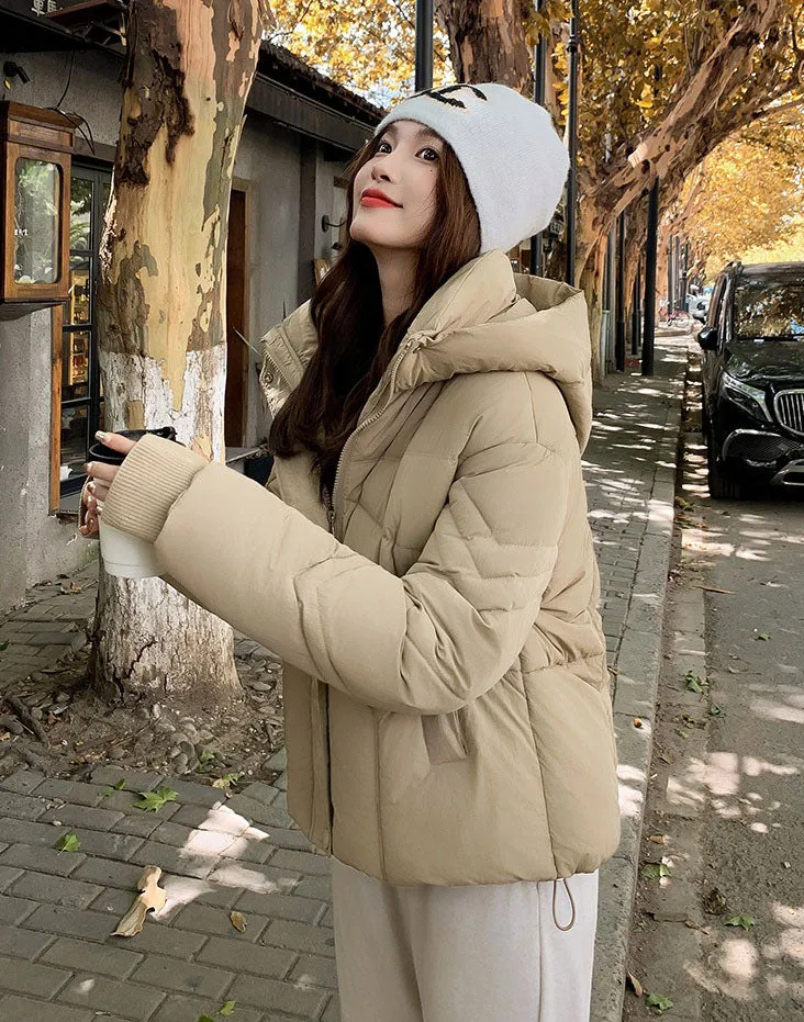 Full-Zip Women's Windproof and Waterproof Quilted Puffer Jacket