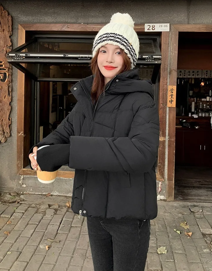 Full-Zip Women's Windproof and Waterproof Quilted Puffer Jacket