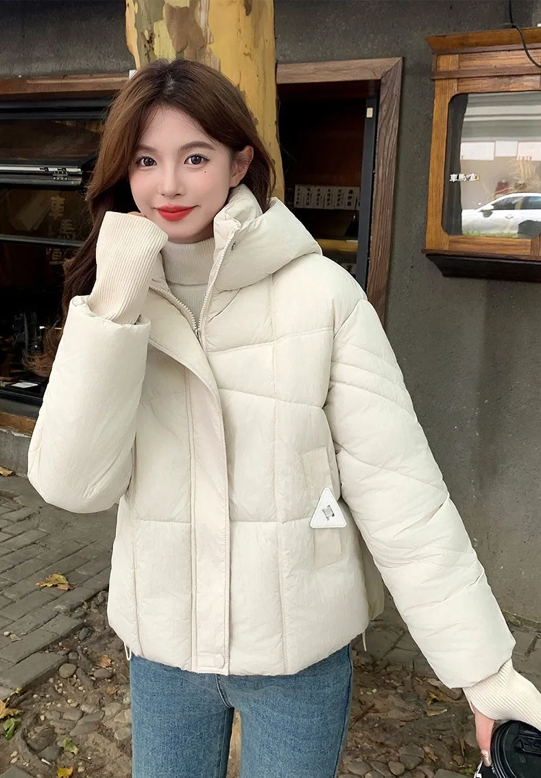 Full-Zip Women's Windproof and Waterproof Quilted Puffer Jacket