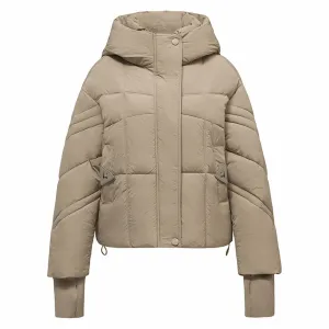 Full-Zip Women's Windproof and Waterproof Quilted Puffer Jacket