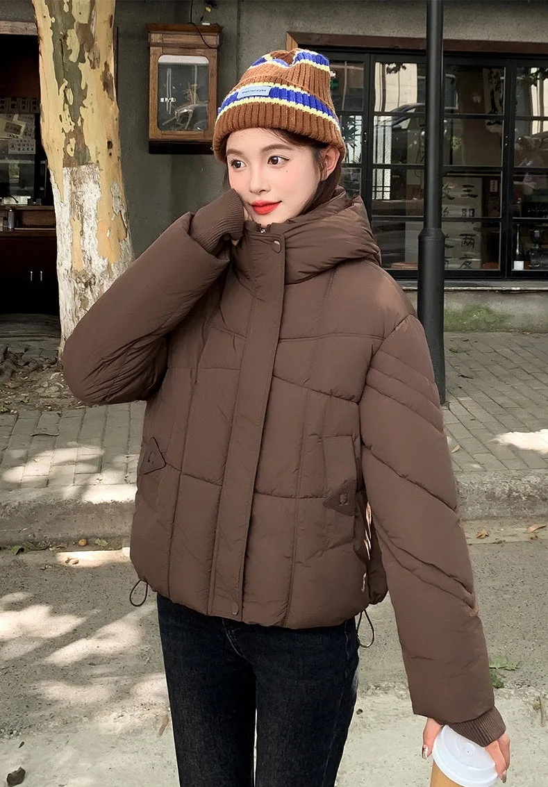 Full-Zip Women's Windproof and Waterproof Quilted Puffer Jacket