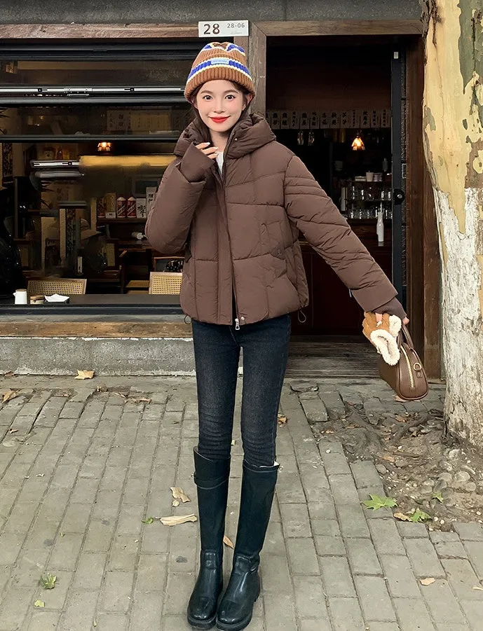 Full-Zip Women's Windproof and Waterproof Quilted Puffer Jacket