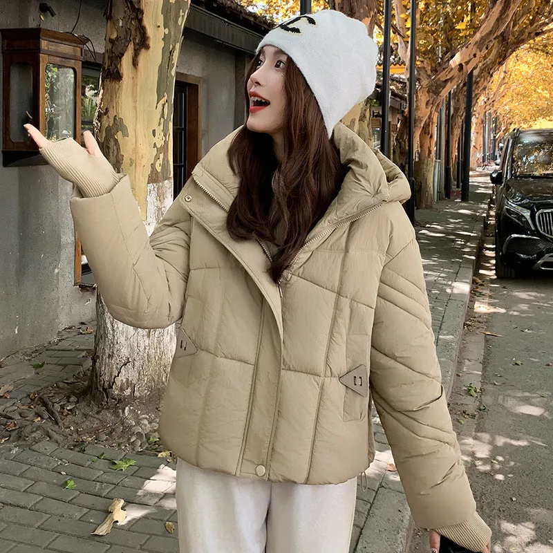 Full-Zip Women's Windproof and Waterproof Quilted Puffer Jacket