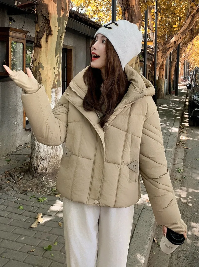 Full-Zip Women's Windproof and Waterproof Quilted Puffer Jacket