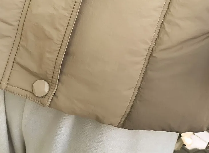 Full-Zip Women's Windproof and Waterproof Quilted Puffer Jacket