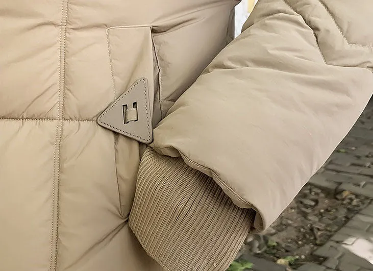 Full-Zip Women's Windproof and Waterproof Quilted Puffer Jacket