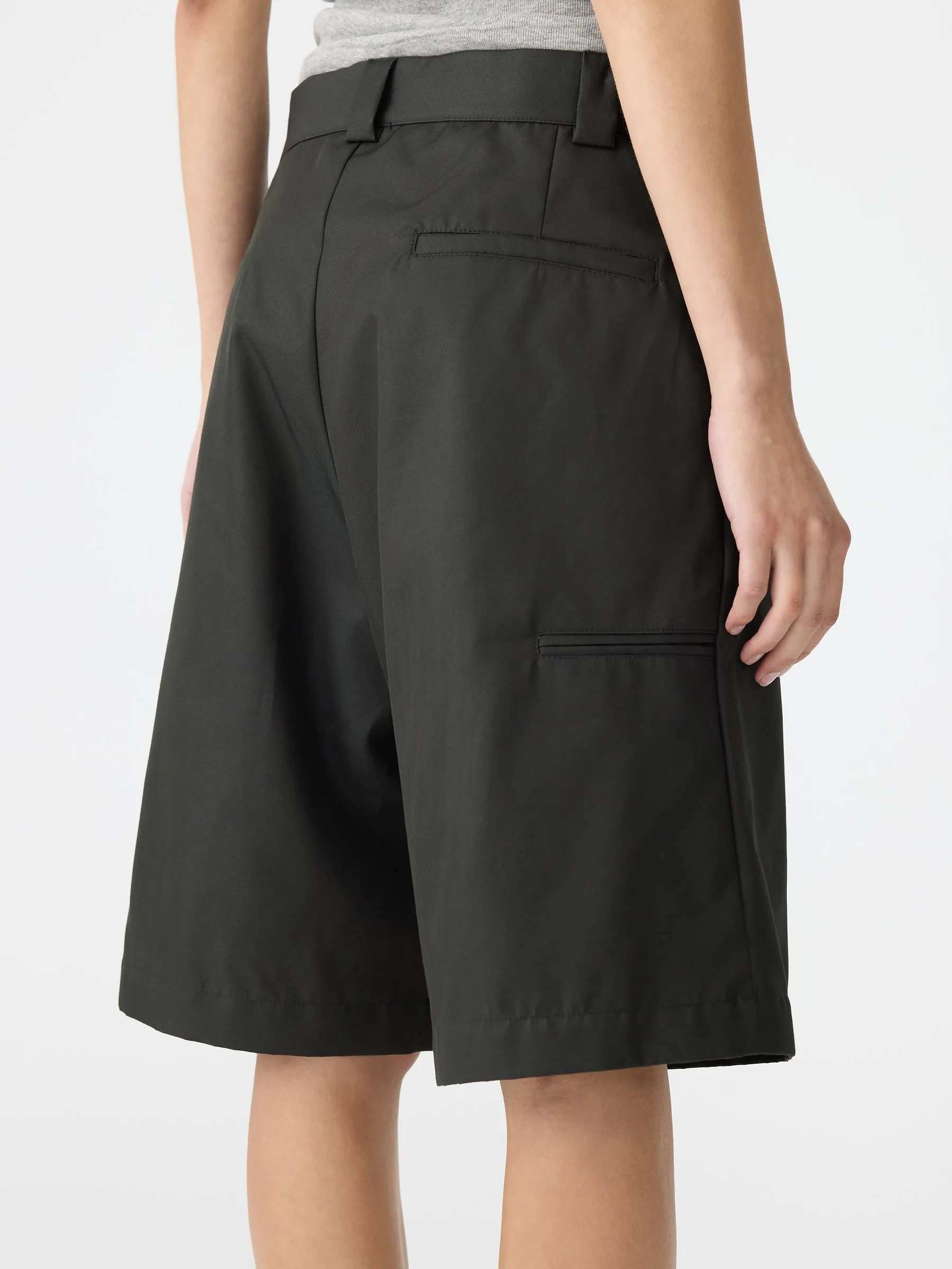 Gabardine Wide Leg Shorts