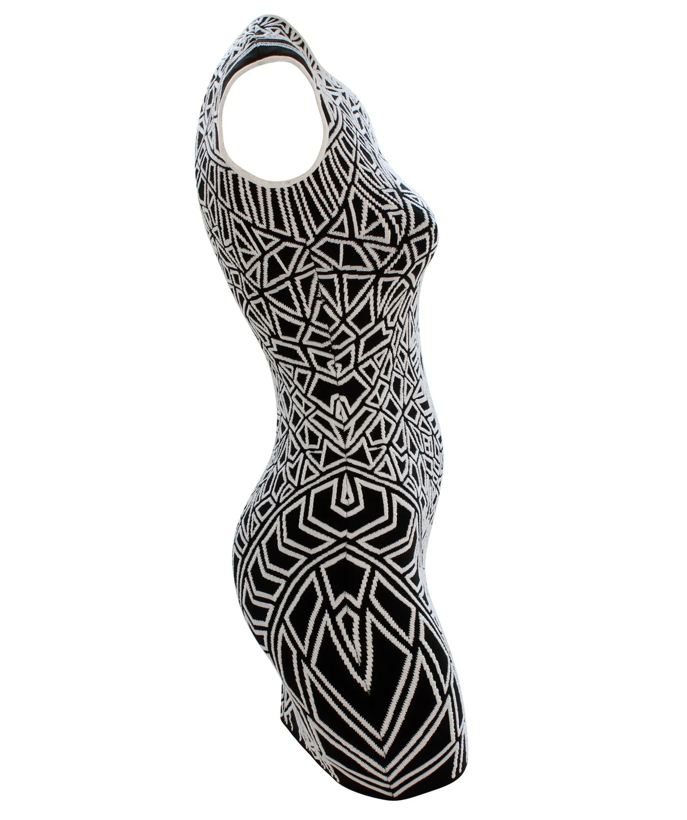 Geo Textured Jacquard Mini Dress