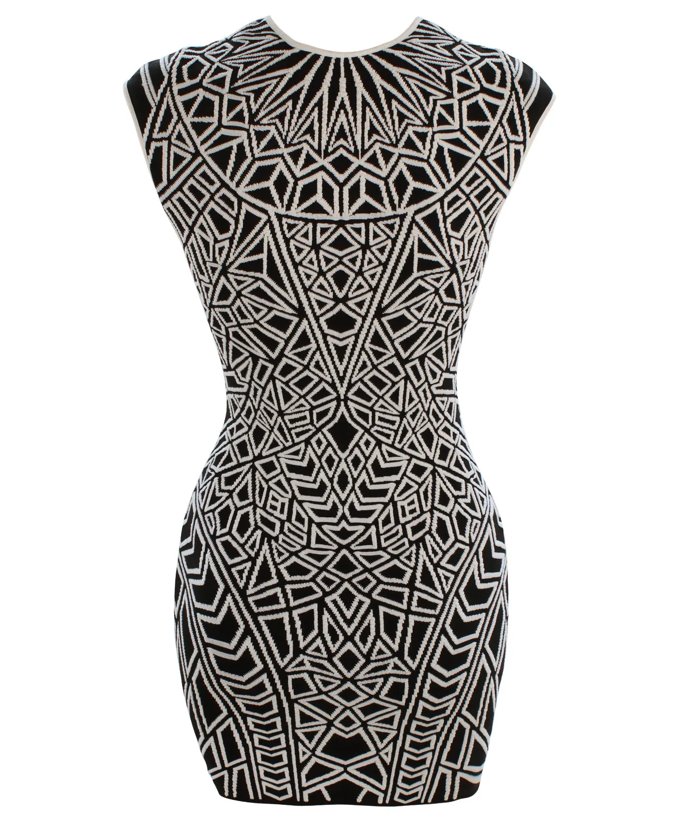 Geo Textured Jacquard Mini Dress