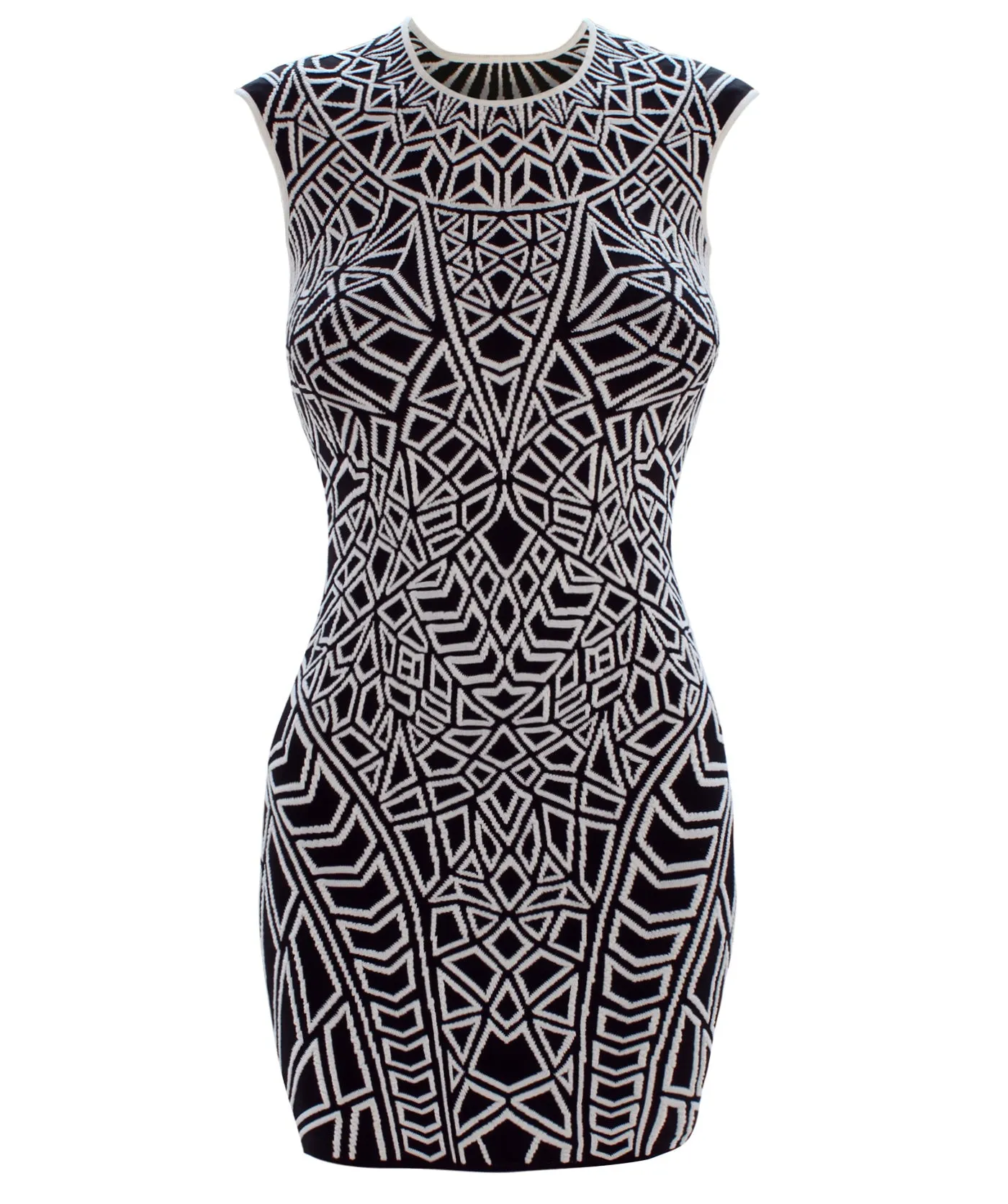 Geo Textured Jacquard Mini Dress